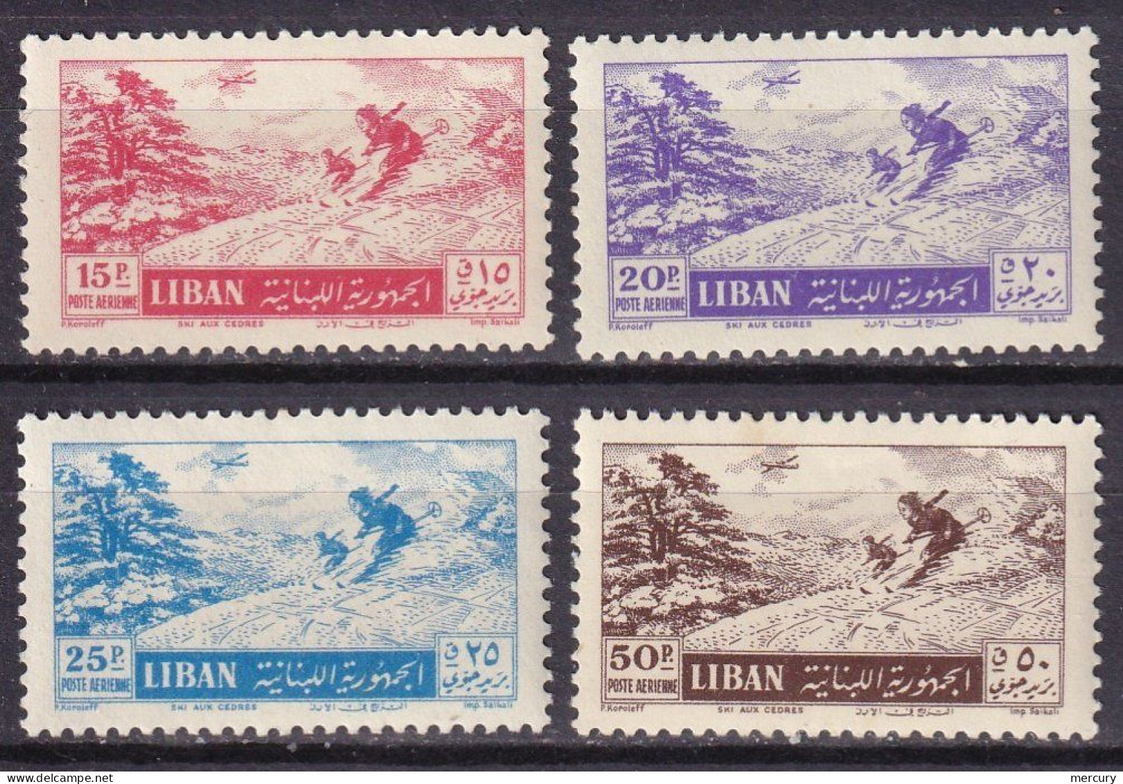 LIBAN - 4 Valeurs. PA De 1955 - Liban