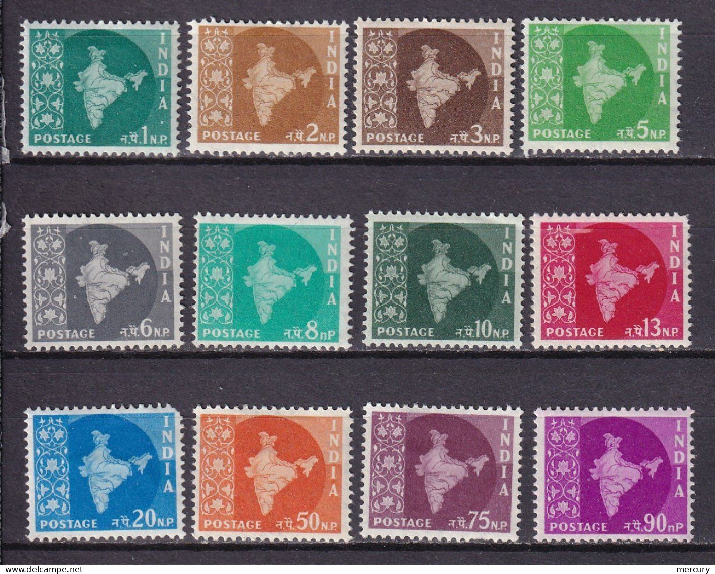 INDE - 12 Valeurs De 1957/58 - Unused Stamps
