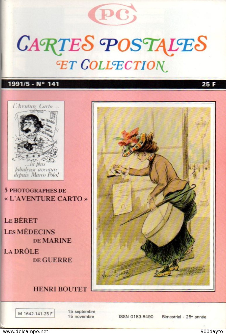Nombreuses Revues "Cartes Postales Et Collection". Format Du N° 141 (170x250), Septembre / Novembre 1991. - Französisch