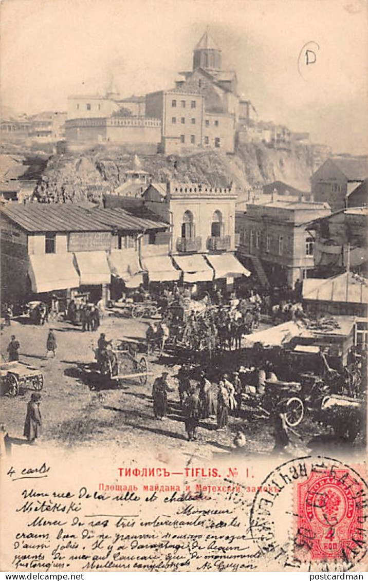 Georgia - TBILISSI - Meidan Bazaar And Metkhi Castle - Publ. Scherer, Nabholz An - Géorgie