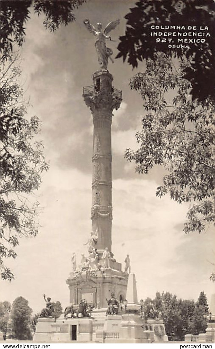 Ciudad De México - Columna De La Independencia - REAL PHOTO Foto - Ed. Osuna 927 - Mexico