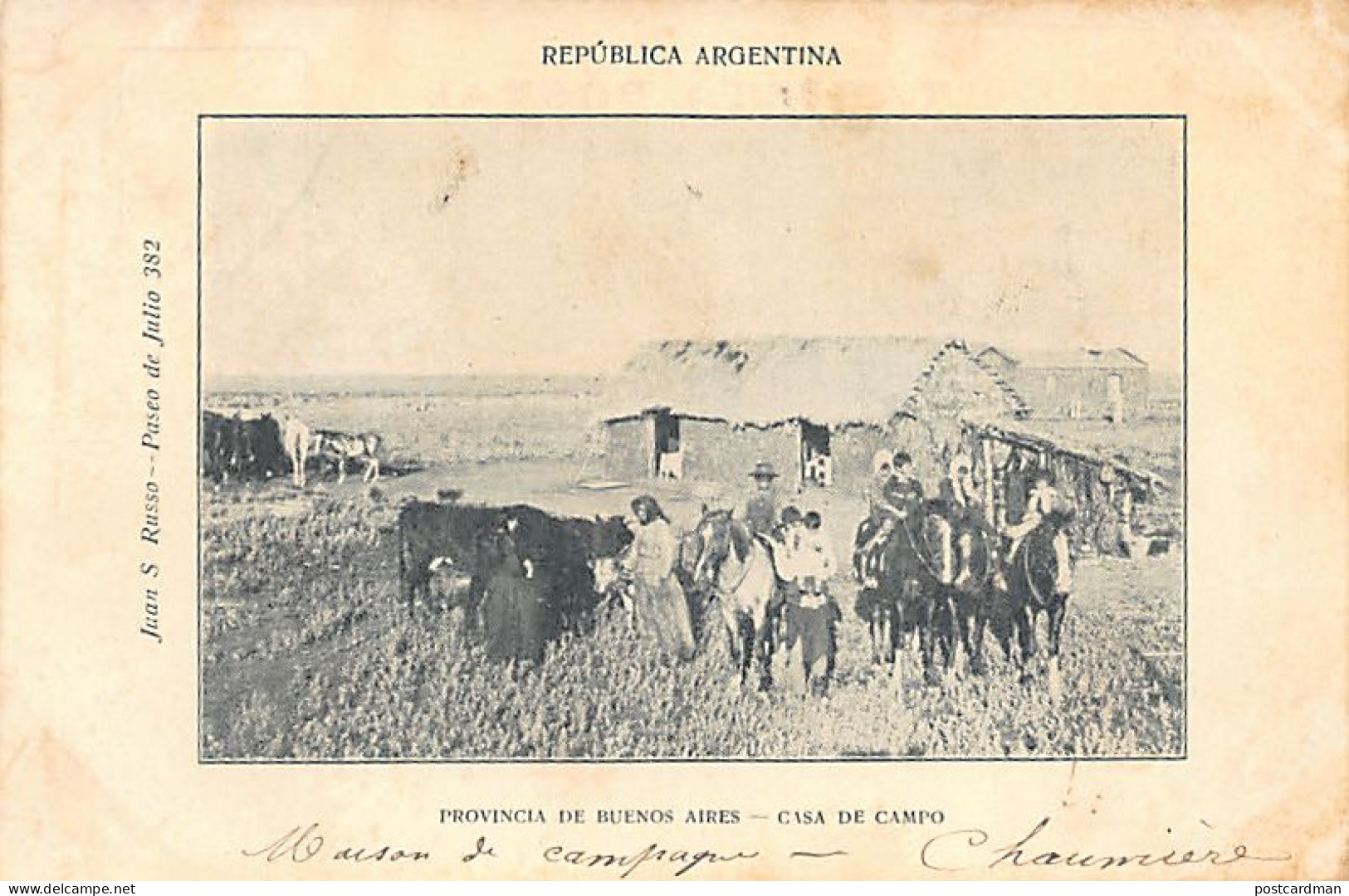 Argentina - Provincia De Buenos Aires - Casa De Campo - Ed. Juan S. Russo  - Argentina