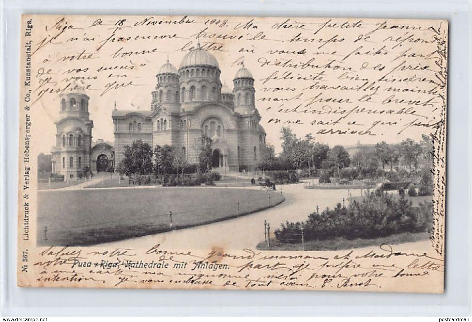 Latvia - RIGA - Kathedrale Mit Anlagen - Publ. Hebensperger & Co. 367 - Lettonia