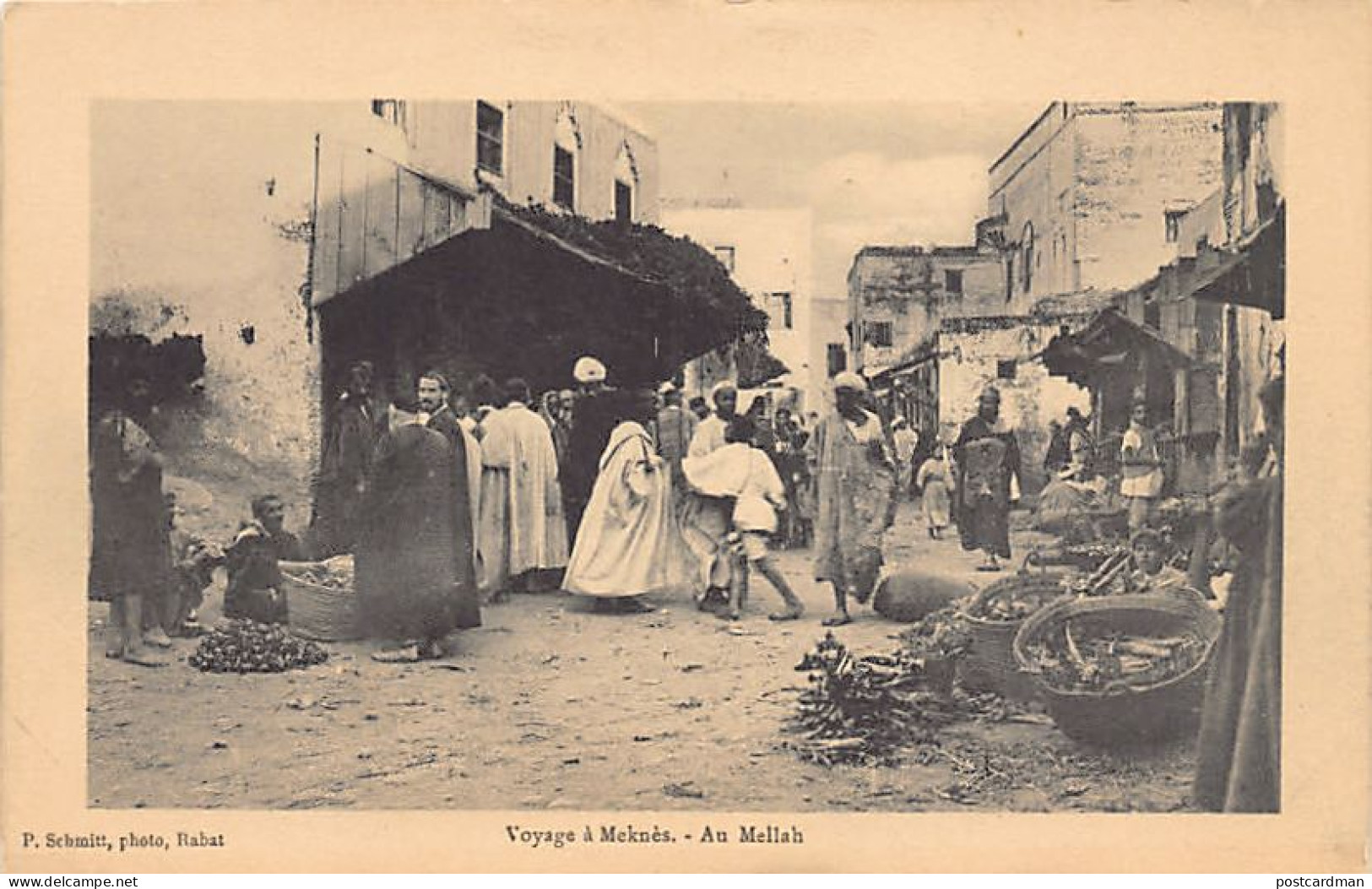 JUDAICA - Maroc - MEKNES - Le Mellah, Quartier Juif - - Morocco - MEKNES - The Mellah, Jewish Quarter - Ed. P. Schmitt  - Jewish