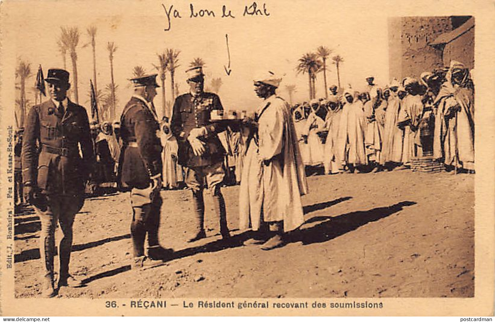 Maroc - RISSANI Réçani - Le Résident-Général (Henri Ponsot?) Recevant Des Soumis - Autres & Non Classés