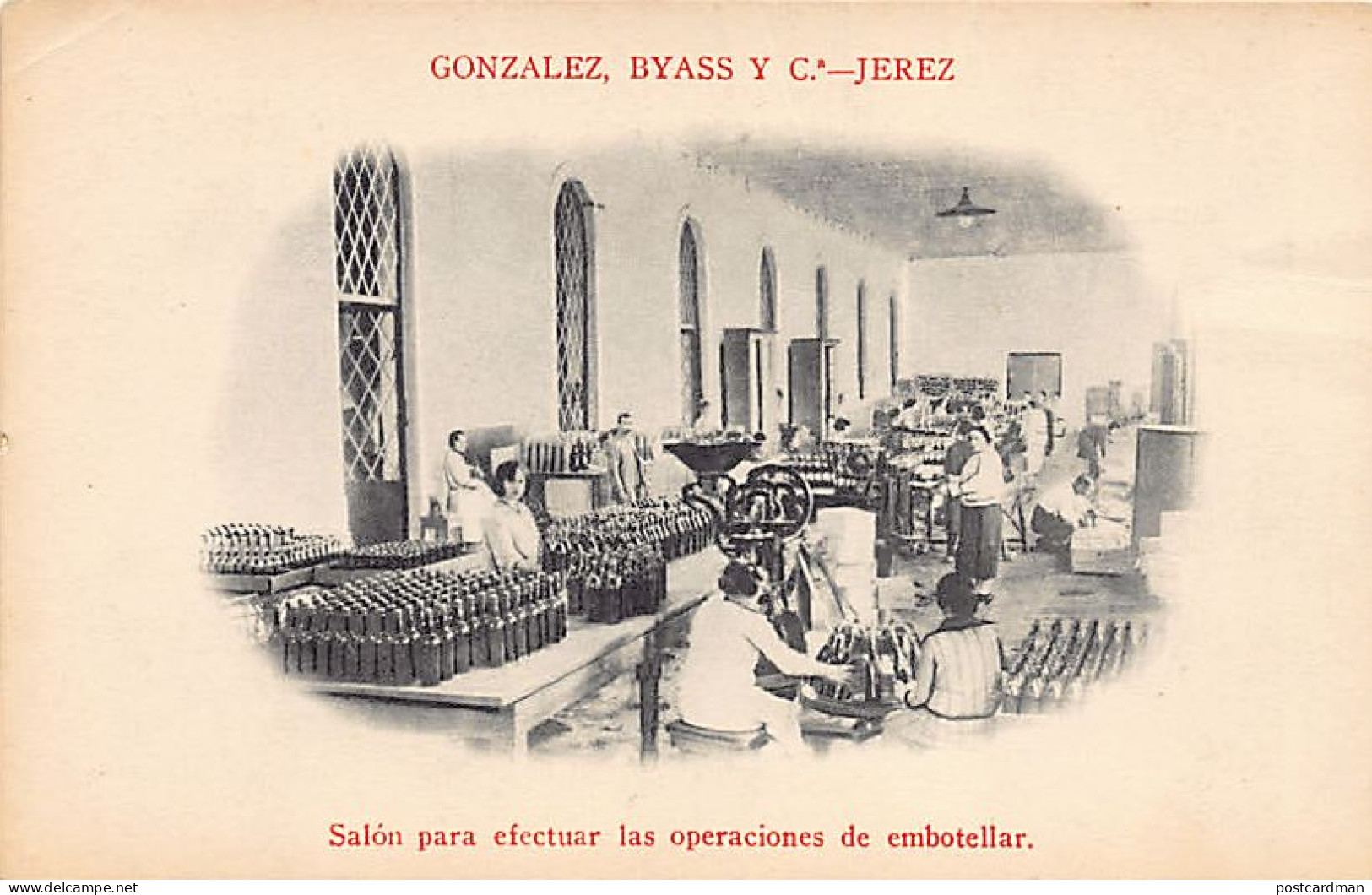JEREZ (And.) Gonzalez, Byass Y C. - Salon Para Efectuar Las Operaciones De Embotellar - Ed. Mateu  - Sonstige & Ohne Zuordnung