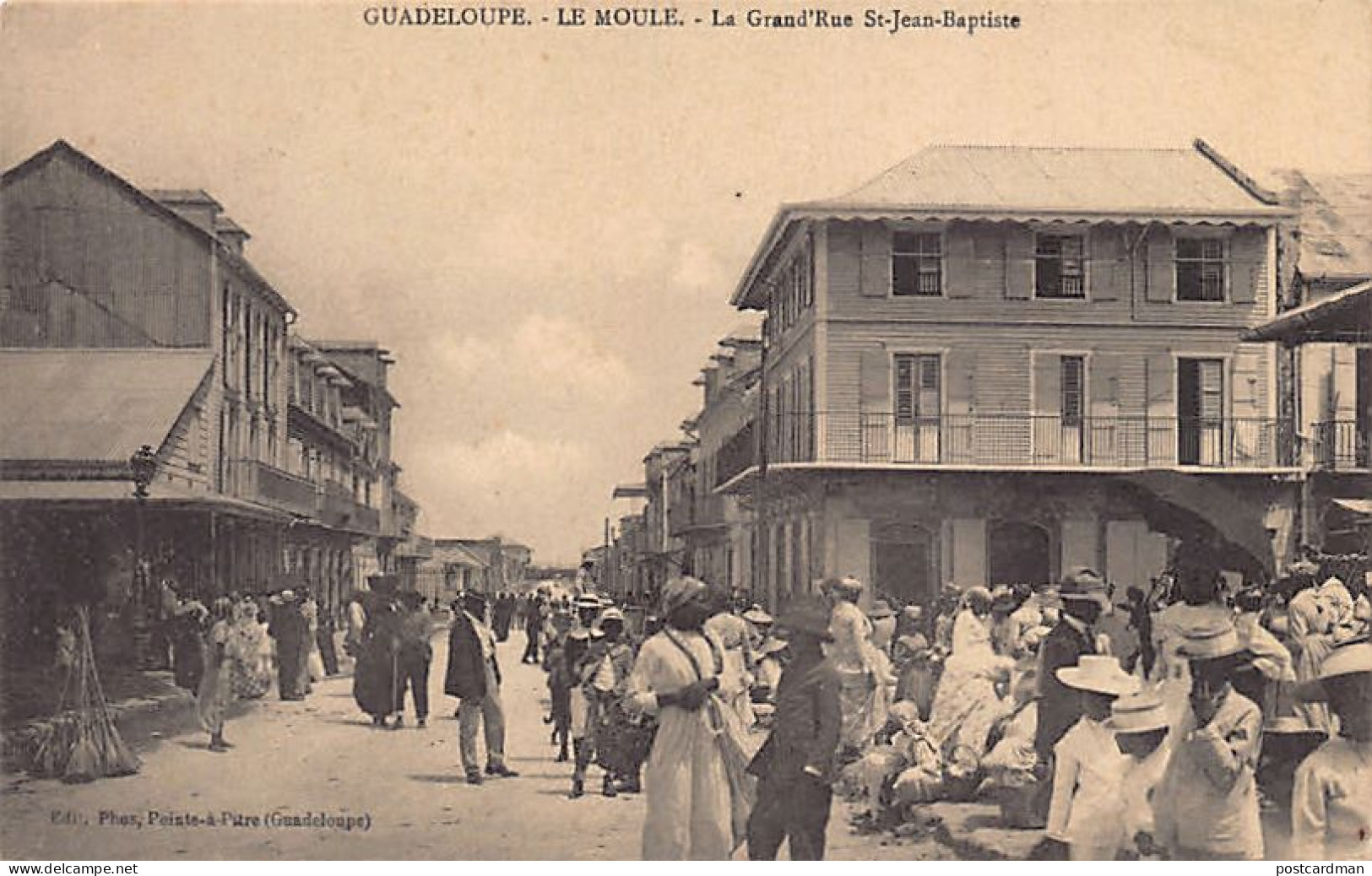 Guadeloupe - LE MOULE - La Grand'Rue St-Jean-Baptiste - Ed. Phos  - Sonstige & Ohne Zuordnung