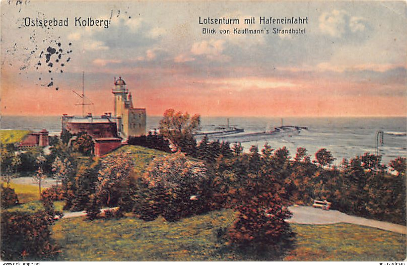 Poland - KOŁOBRZEG Kolberg - Lotsenturm Mit Hafeneinfahrt - Blick Von Kauffmann's Strandhotel - Poland