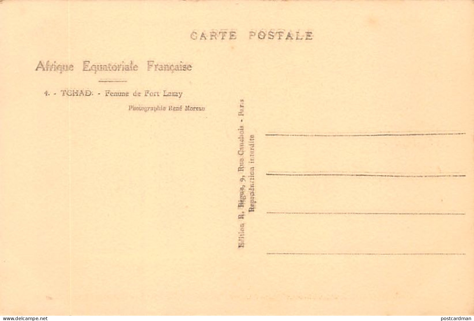 Tchad - Femme De Fort-Lamy - Ed. R. Bègue 4 - Ciad