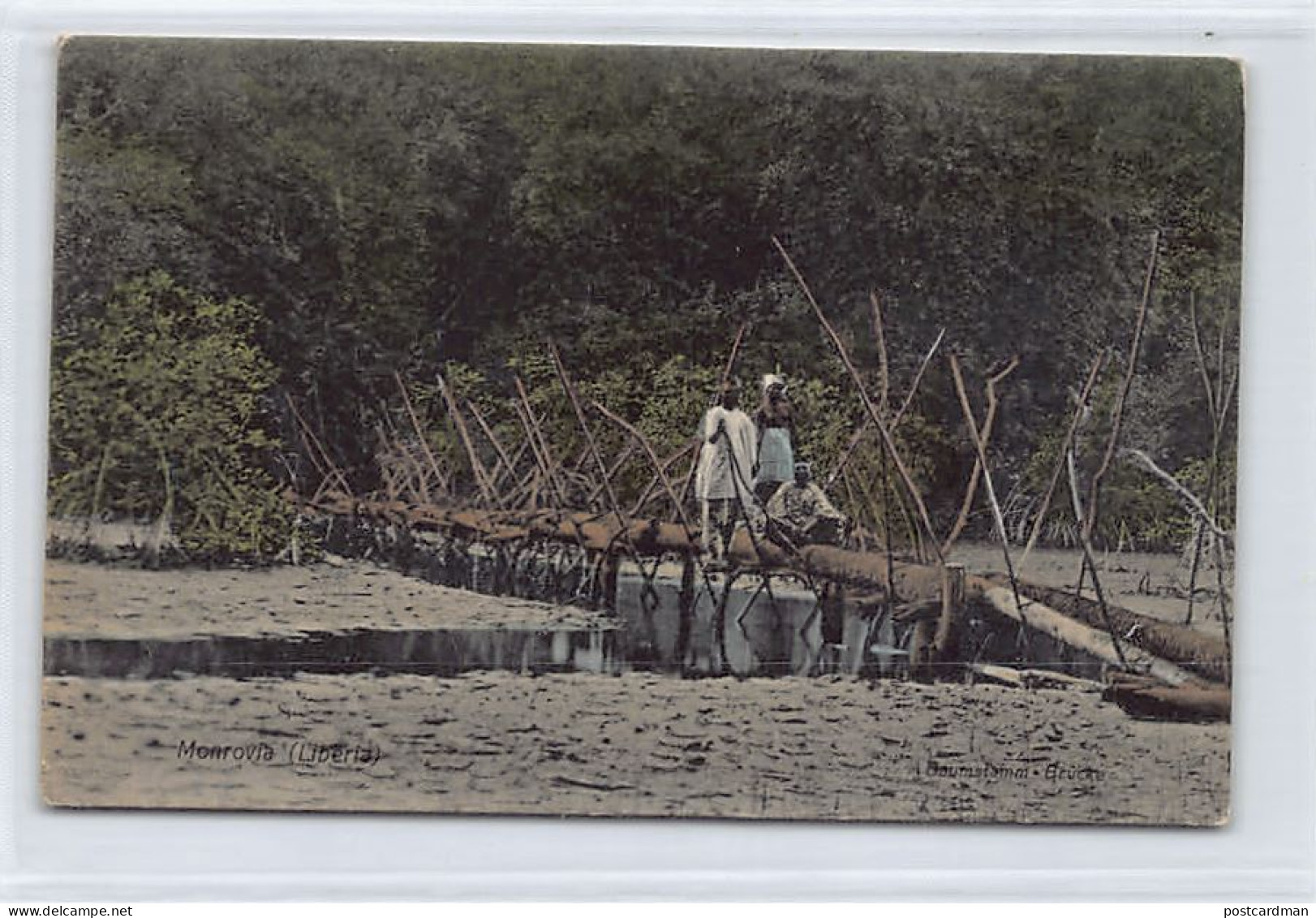 Liberia - MONROVIA - Tree Trunk Bridge - Publ. Franz Spenker - Liberia