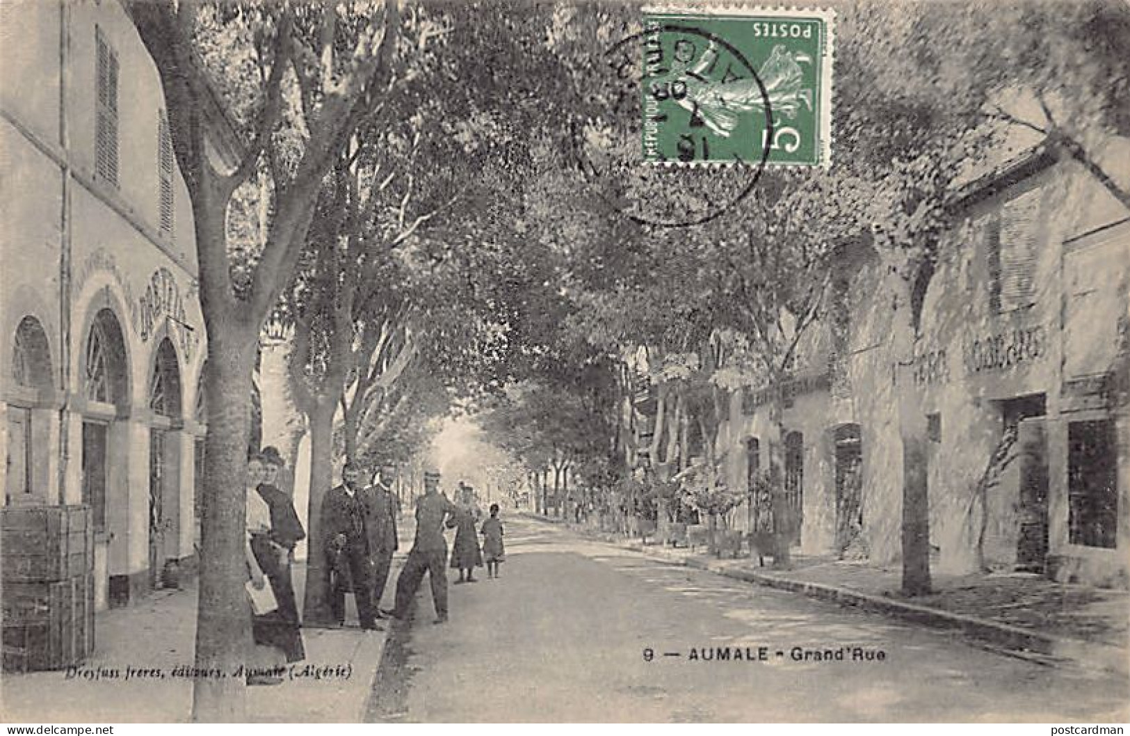 Algérie - AUMALE Sour El-Ghozlane - Grand-Rue - Magasin Dreyfuss Frères à Gauche - Ed. Dreyfuss Frères 9 - Autres & Non Classés