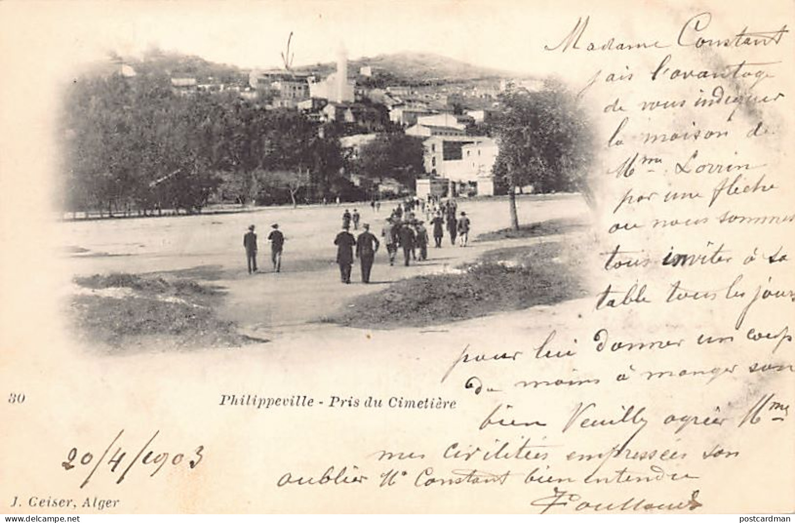 Algérie - SKIKDA Philippeville - Pris Du Cimetière - Ed. J. Geiser 30 - Skikda (Philippeville)