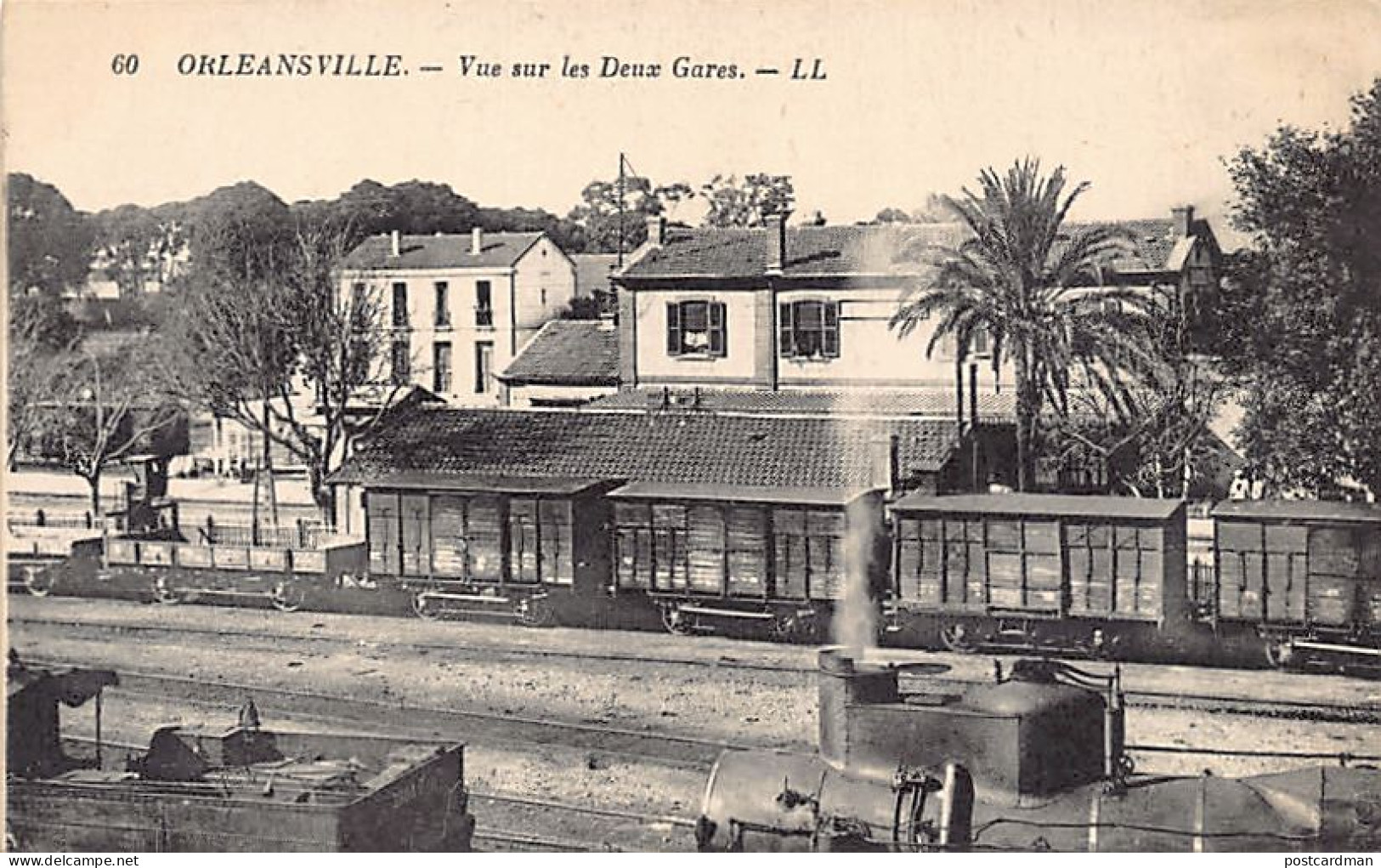 ORLEANSVILLE Chlef - Vue Sur Les Deux Gares - Chlef (Orléansville)