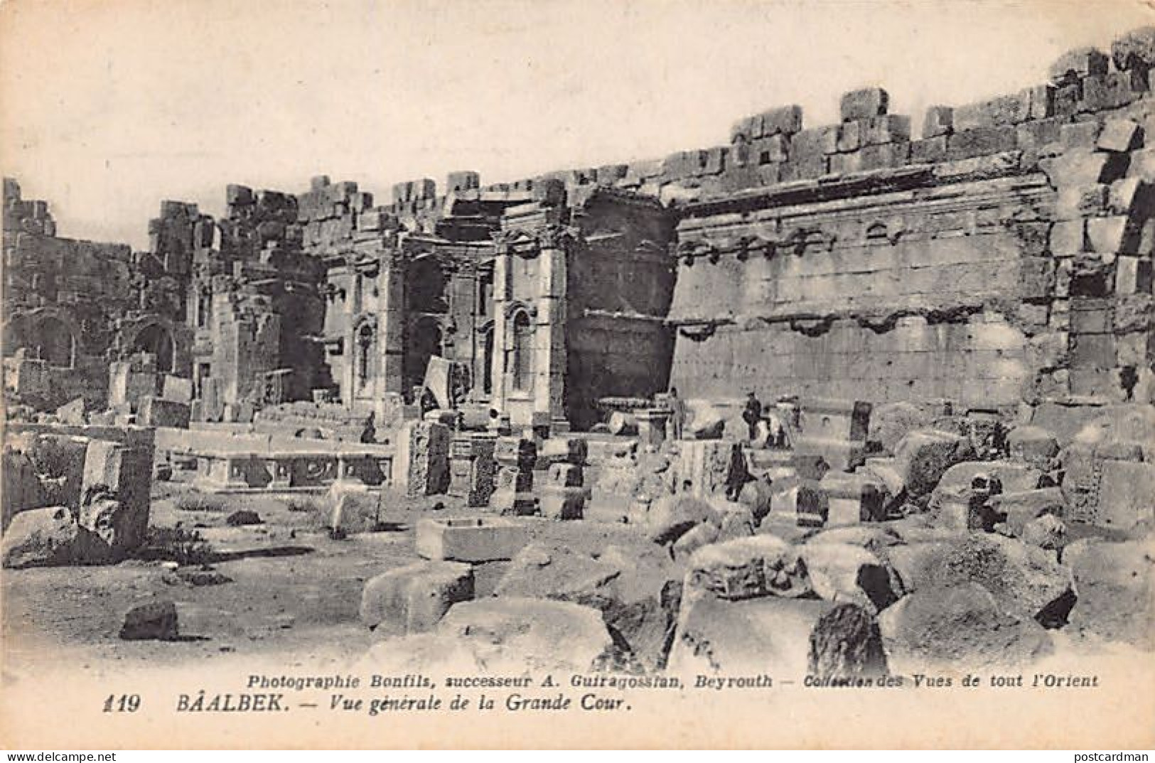 Liban - BAALBEK - Vue Générale De La Grande Cour - Ed. Photographie Bonfils, Successeur A. Guiragossian 119 - Liban