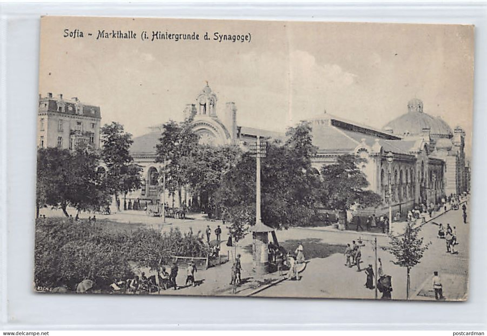 JUDAICA - Bulgaria - SOFIA - The Synagogue, In The Foreground Of The Market Place - Publ. Franz Ziegner  - Judaisme