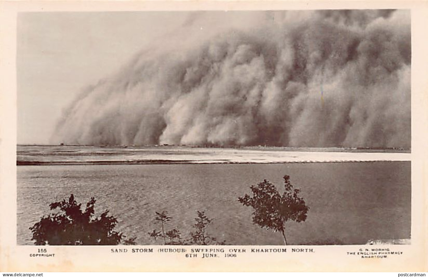 Sudan - Sand Storm Sweeping Over Khartoum North, 6th June 1906 - REAL PHOTO Publ. G. N. Mohring 155 - Sudán