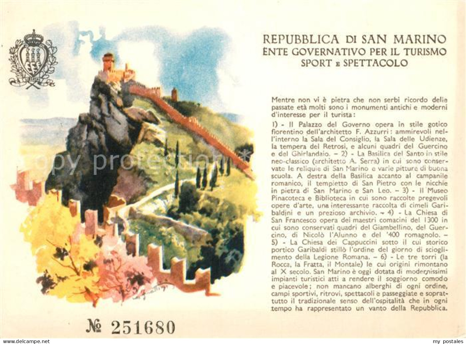 73168415 San Marino Repubblica Panorama Burgen Museumspass San Marino Repubblica - Saint-Marin