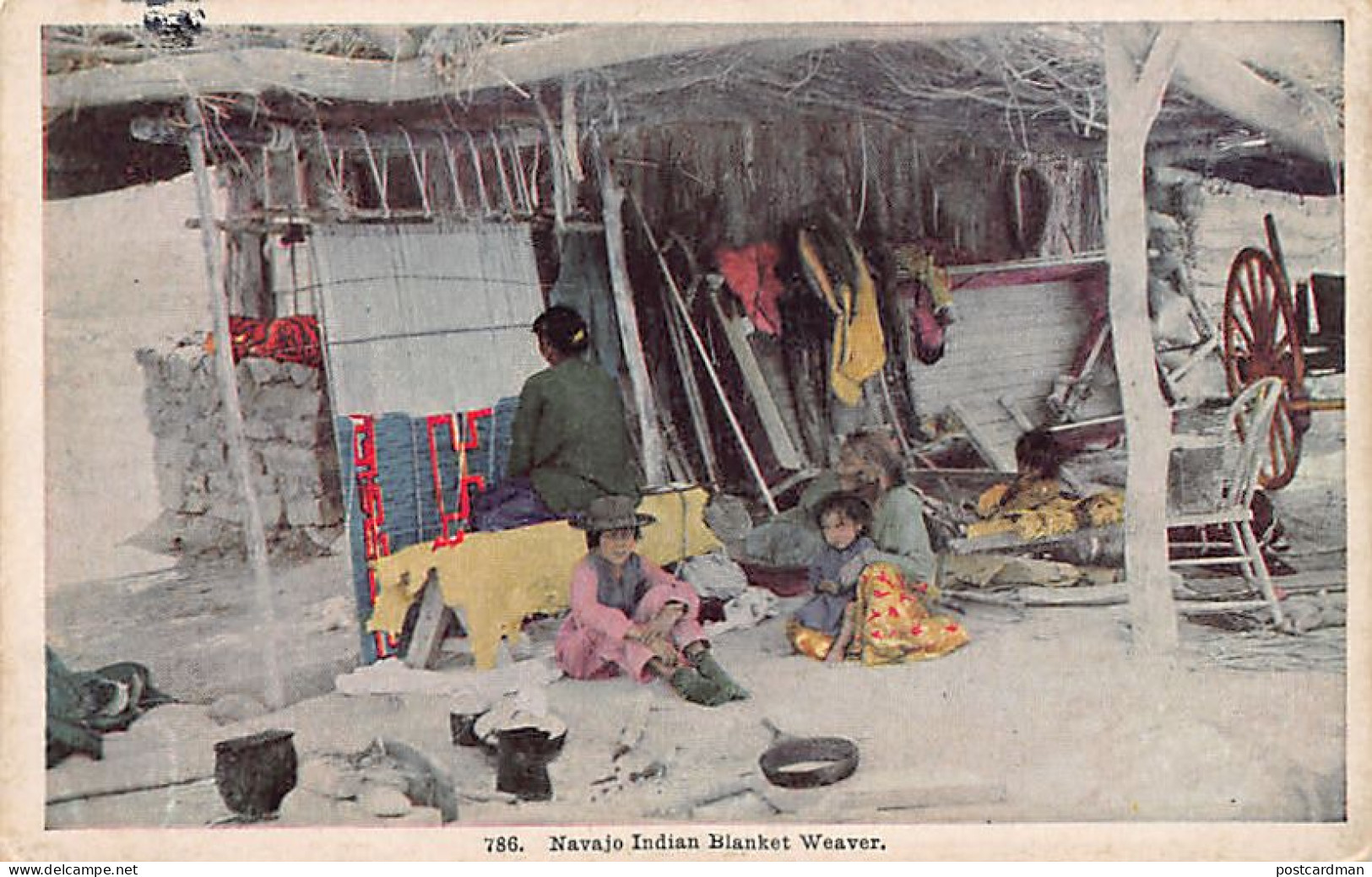 Native Americana - Navajo Indian Blanket Weaver - Indiens D'Amérique Du Nord