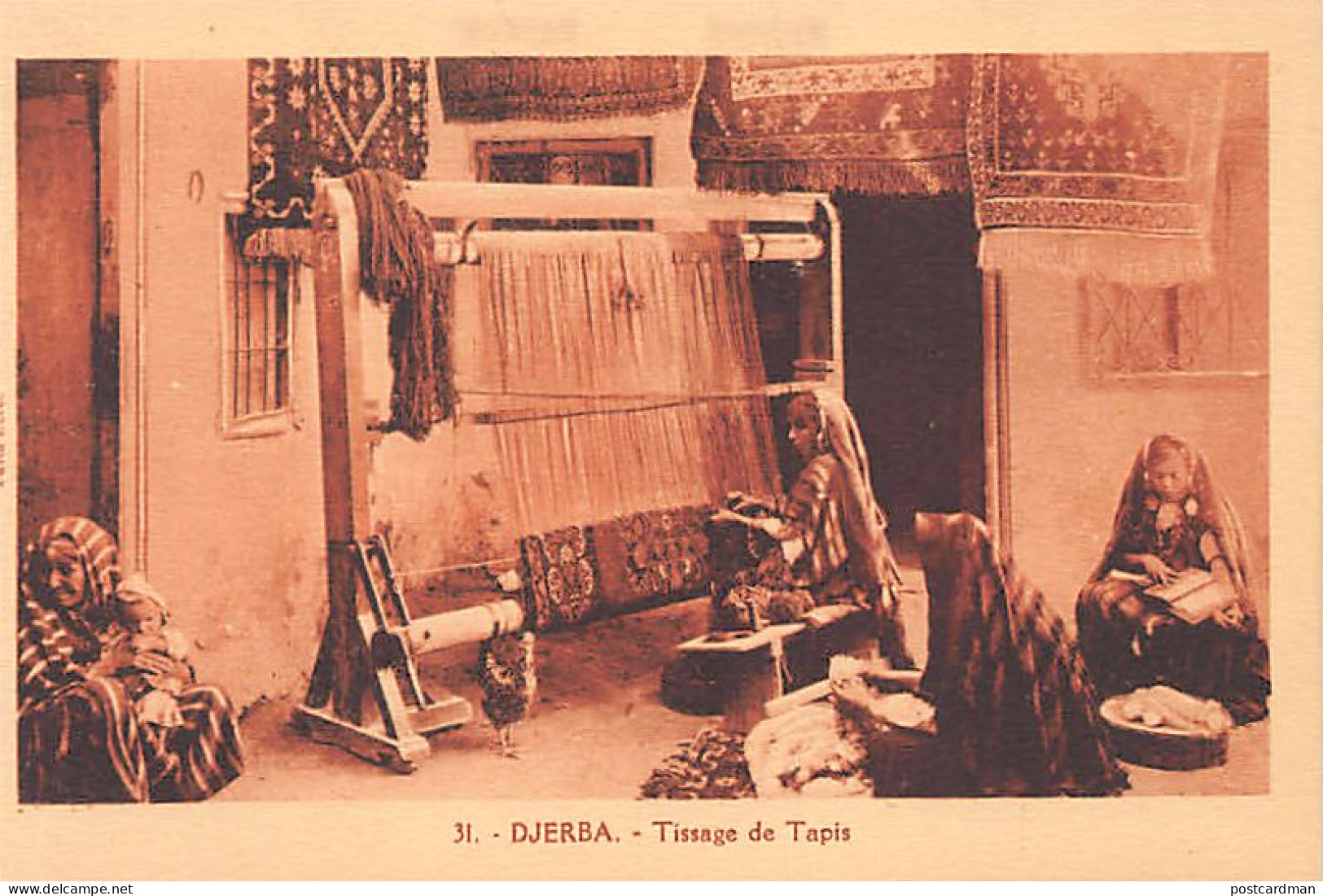 Tunisie - DJERBA - Tissage De Tapis - Ed. Pavia Frères - Soler 31 - Tunisia
