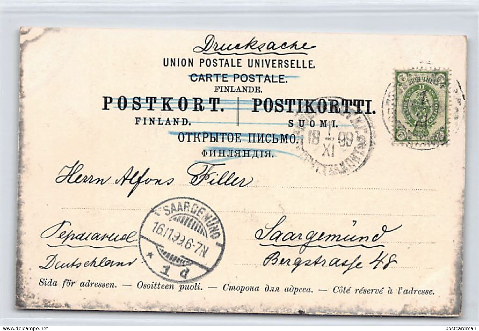 Finland - HELSINKI - Litho Postcard - Year 1899 - Publ. Unknown  - Finland