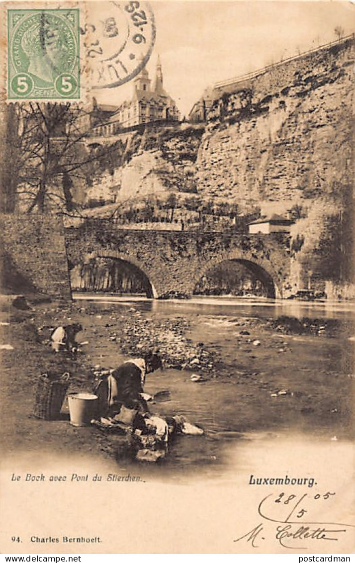 LUXEMBOURG-VILLE - Le Bock Avec Pont Du Stierchen - Blanchisseuses - Ed. Charles Bernhoeft 94 - Luxemburg - Stadt