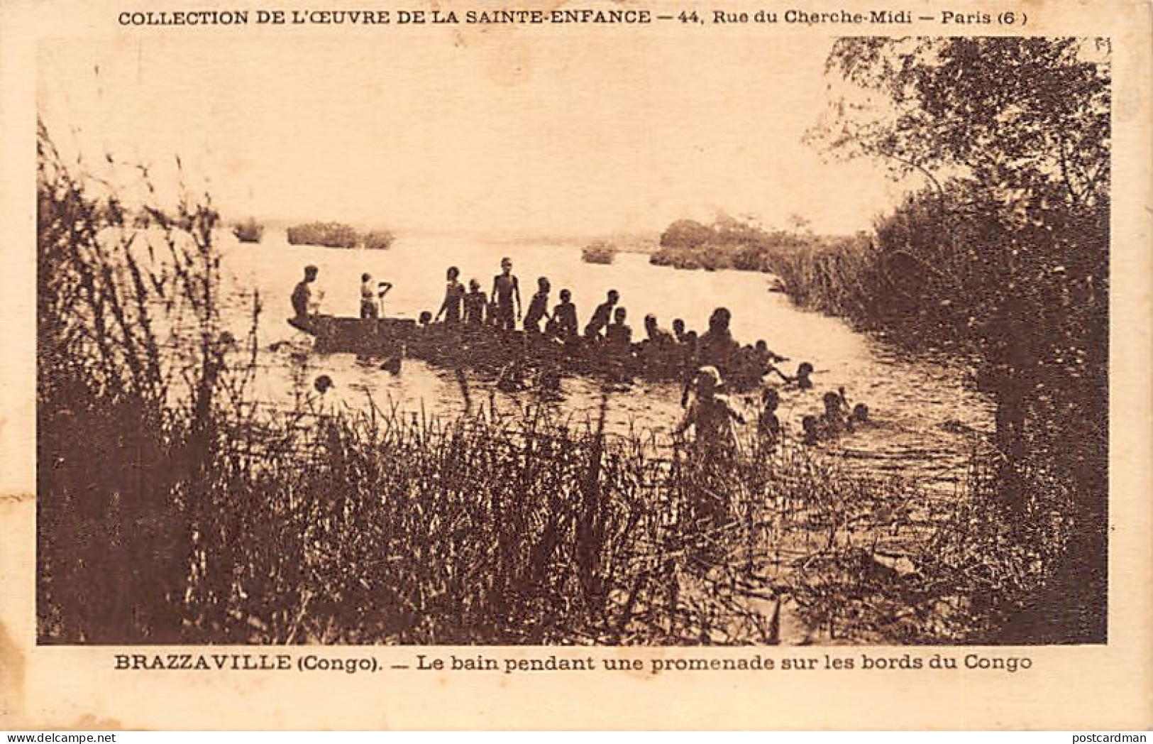 Congo Brazzaville - Le Bain Pendant Une Promenade Sur Les Bords Du Fleuve Congo - Ed. Oeuvre De La Sainte-Enfance  - Andere & Zonder Classificatie