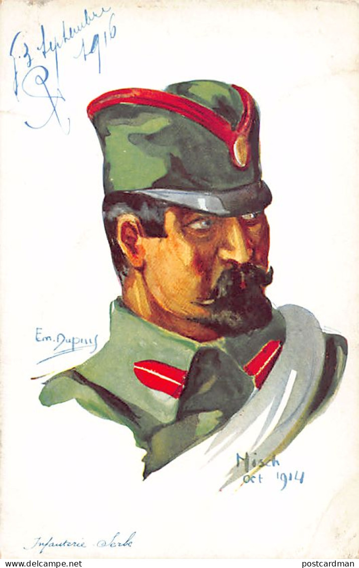 Serbia - NIS - Serbian Soldier, From A Watercolor By E. Dupuis In 1914 - Serbia