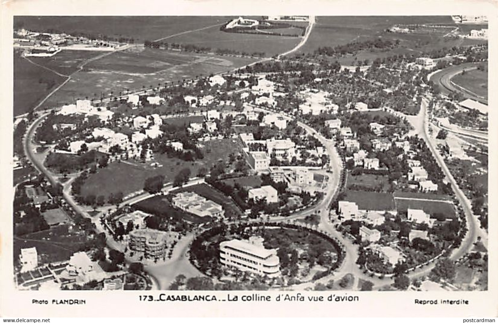 Maroc - CASABLANCA - La Colline D'Anfa Vue D'avion - Ed. Flandrin 173 - Casablanca