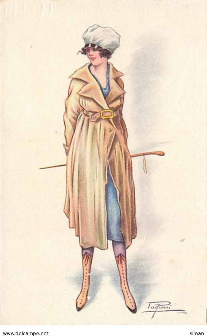 N°23860 - Illustrateur Pagani N°494-5 - Jeune Femme élégante Portant Un Imperméable - Altri & Non Classificati
