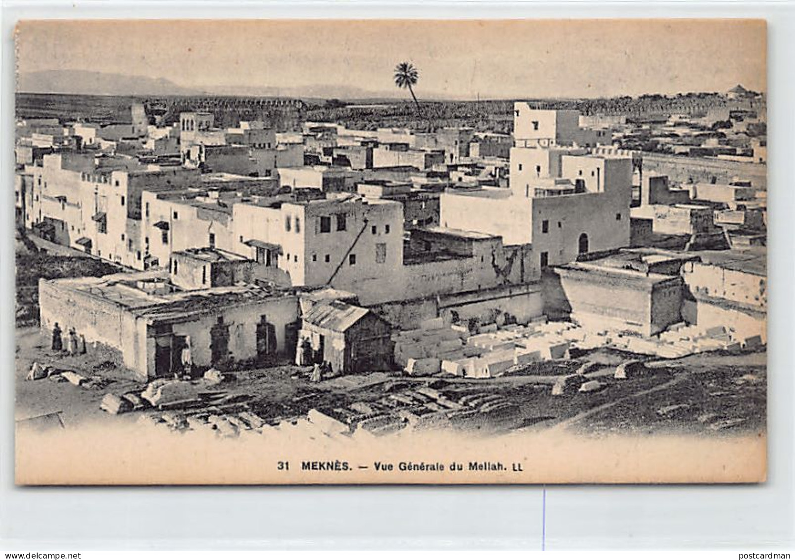 Judaica - MAROC - Meknès - Vue Générale Du Mellah, Quartier Juif - Ed. LL Lévy 31 - Judaika