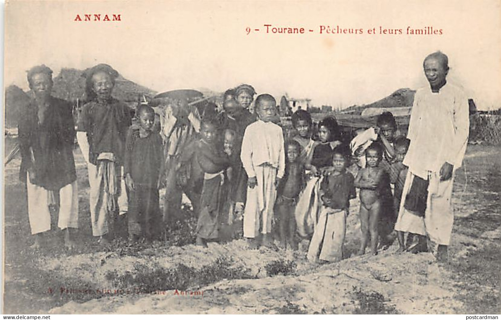 Vietnam - TOURANE Da Nang - Pêcheurs Et Leur Famille - Ed. A. Pélissier 9 - Viêt-Nam