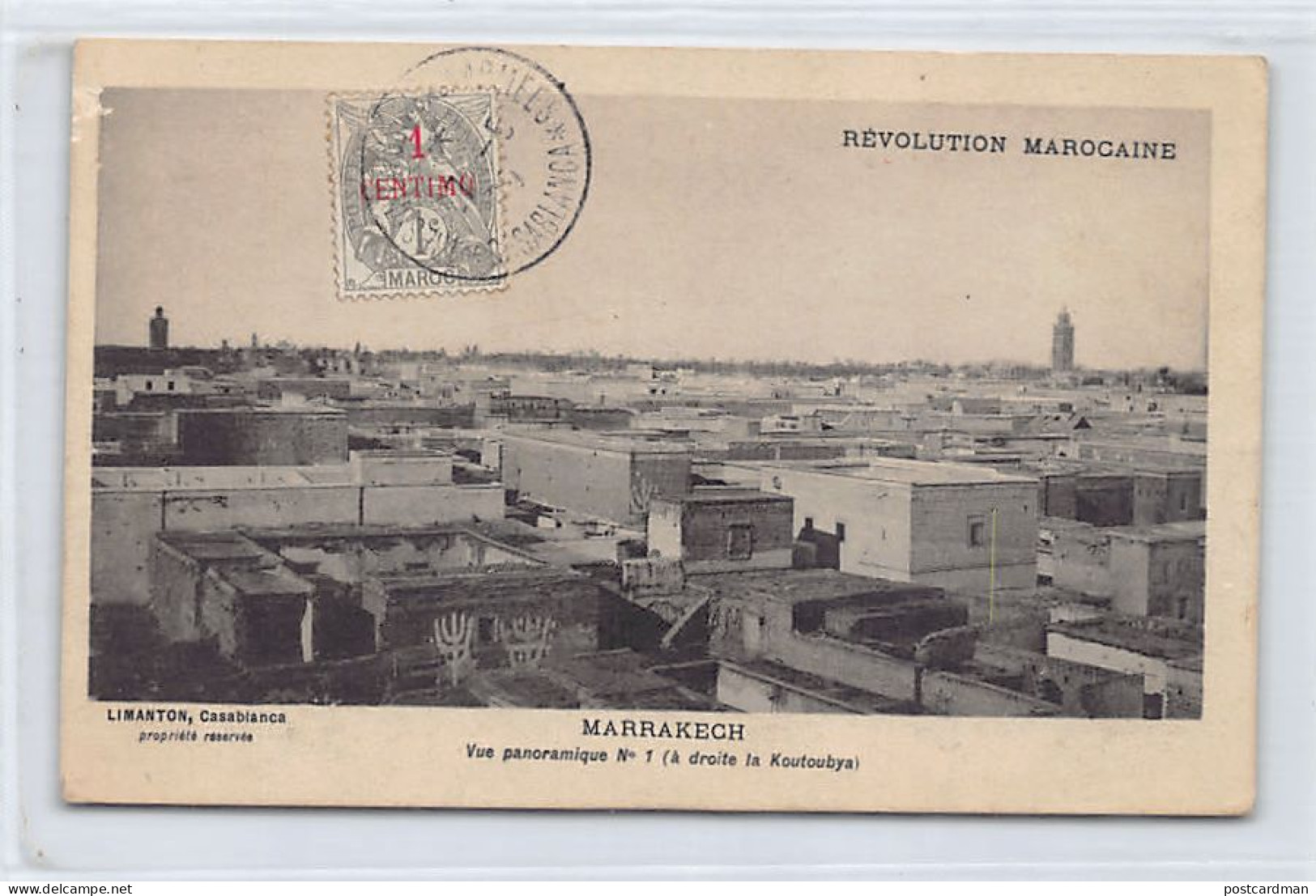 JUDAICA - Maroc - MARRAKECH - Vue Panoramique - Le Mellah, Quartier Juif - Ed. Limanton  - Judaika