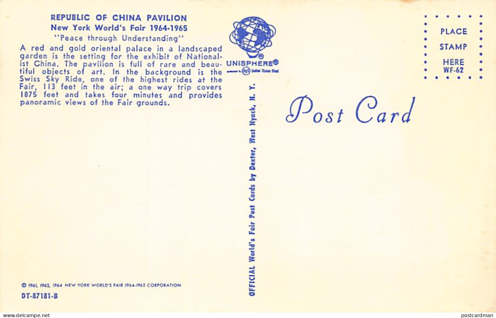 Taiwan - Republic Of China Pavilion At The N.Y. World's Fair 1964-1965 - Publ. Unisphere  - Taiwan