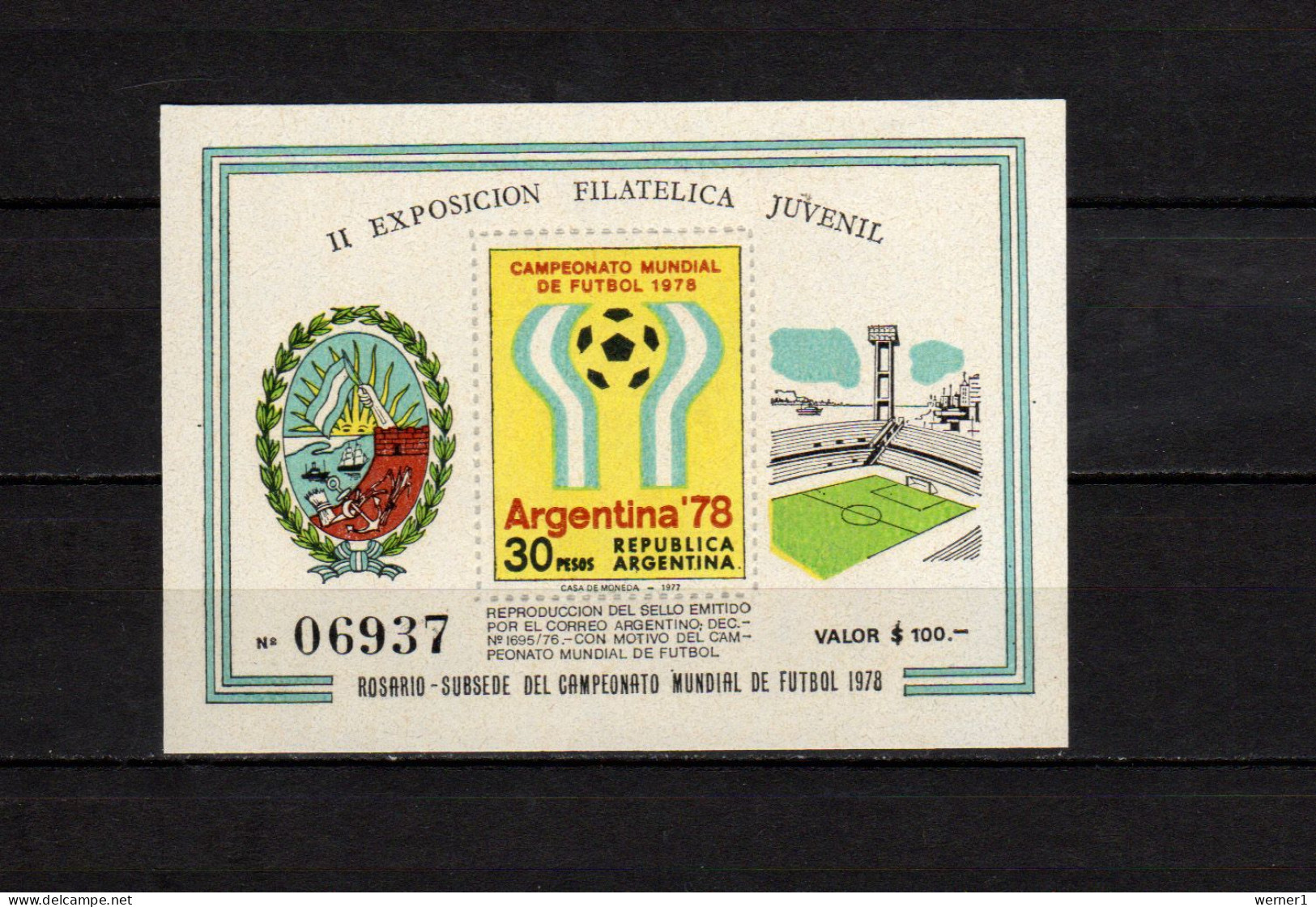 Argentina 1977 Football Soccer World Cup Vignette MNH - 1978 – Argentina
