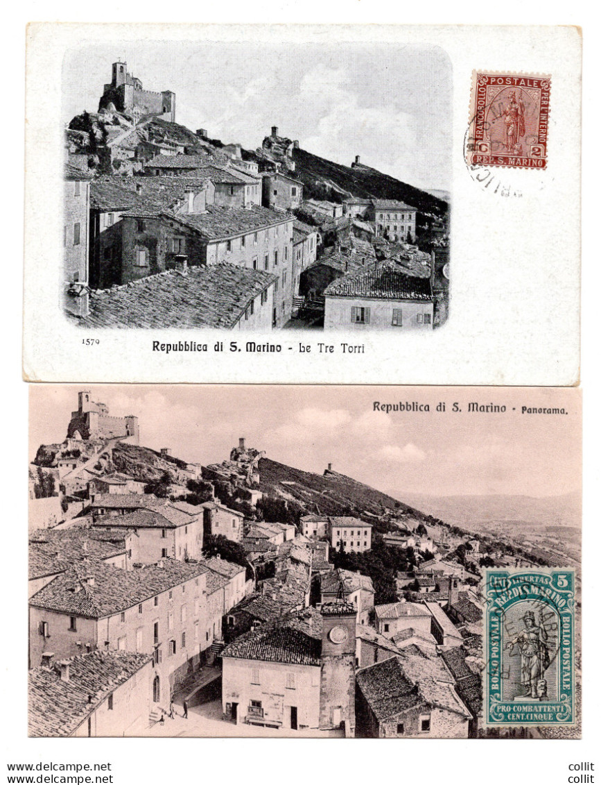 Due Belle Cartoline Panoramiche Di San Marino - Ungebraucht