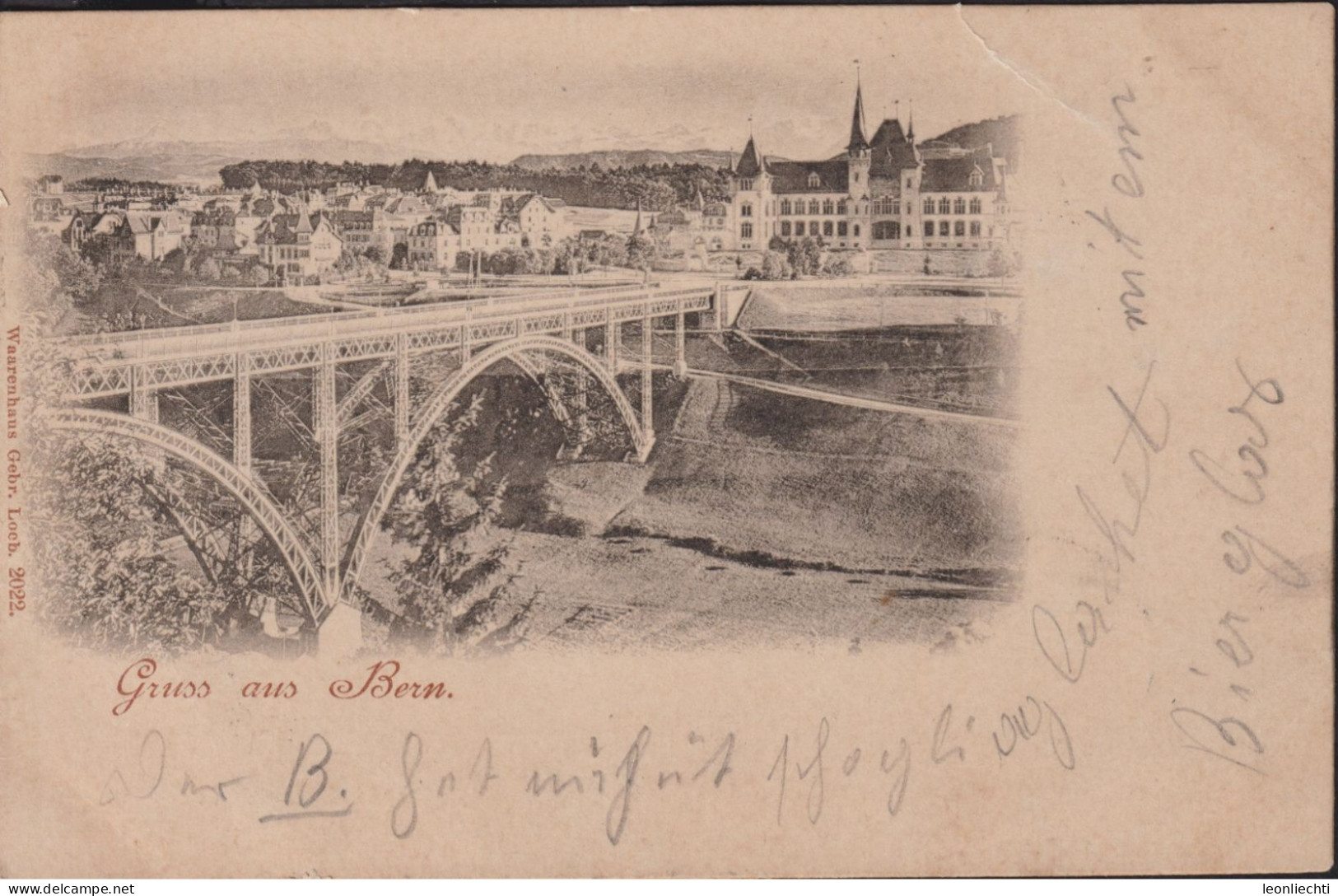 AK, Gruss Aus Bern, Carte Postale UPU, ⵙ Bern Briefexpedition 22.lV.01. Zum: 65B - Berne