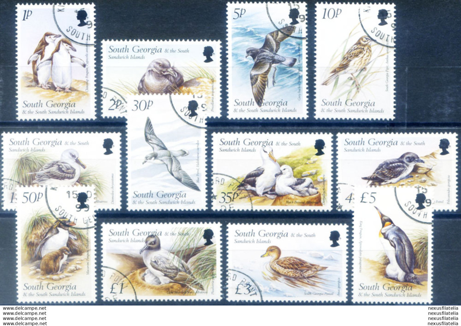 South Georgia. Definitiva. Fauna. Uccelli 1999. Usati. - Falkland