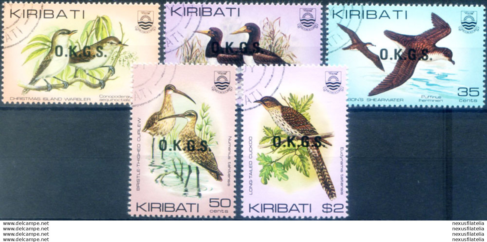 Servizio. Fauna. Uccelli 1983. Usati. - Kiribati (1979-...)