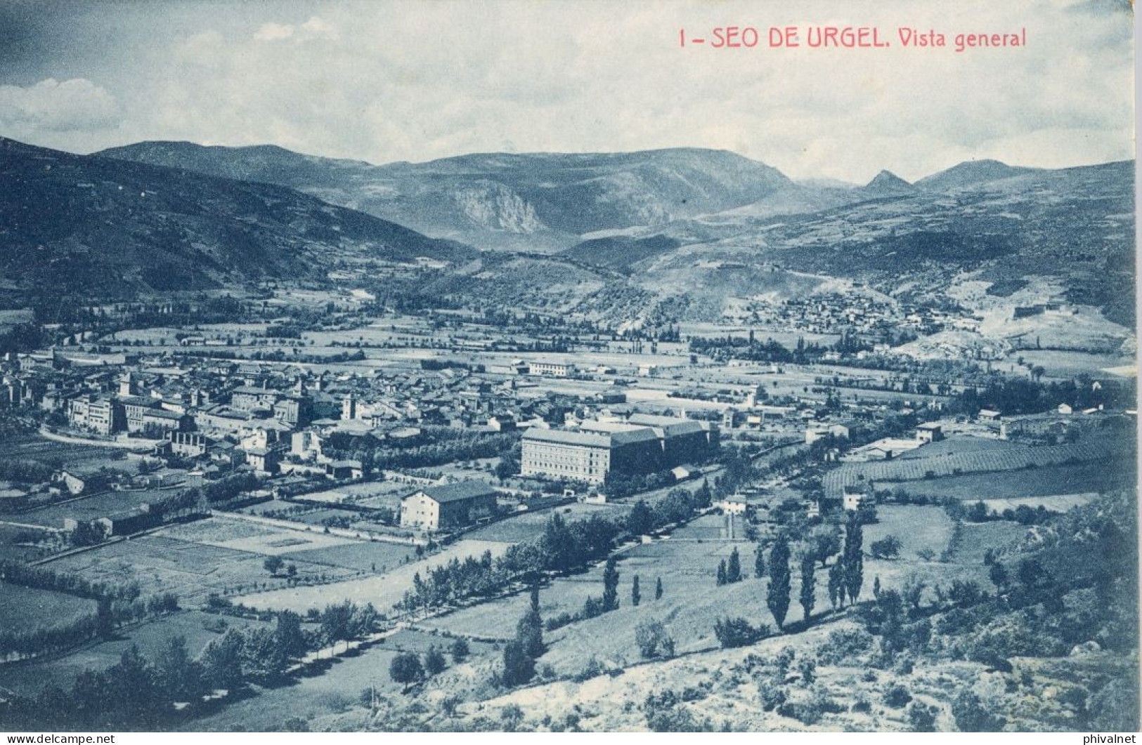 VISTA GENERAL , ED. LA MARAVILLA / THOMAS Nº 1  - SEO DE URGEL / SEU D'URGELL , T.P. NO CIRCULADA - Lérida