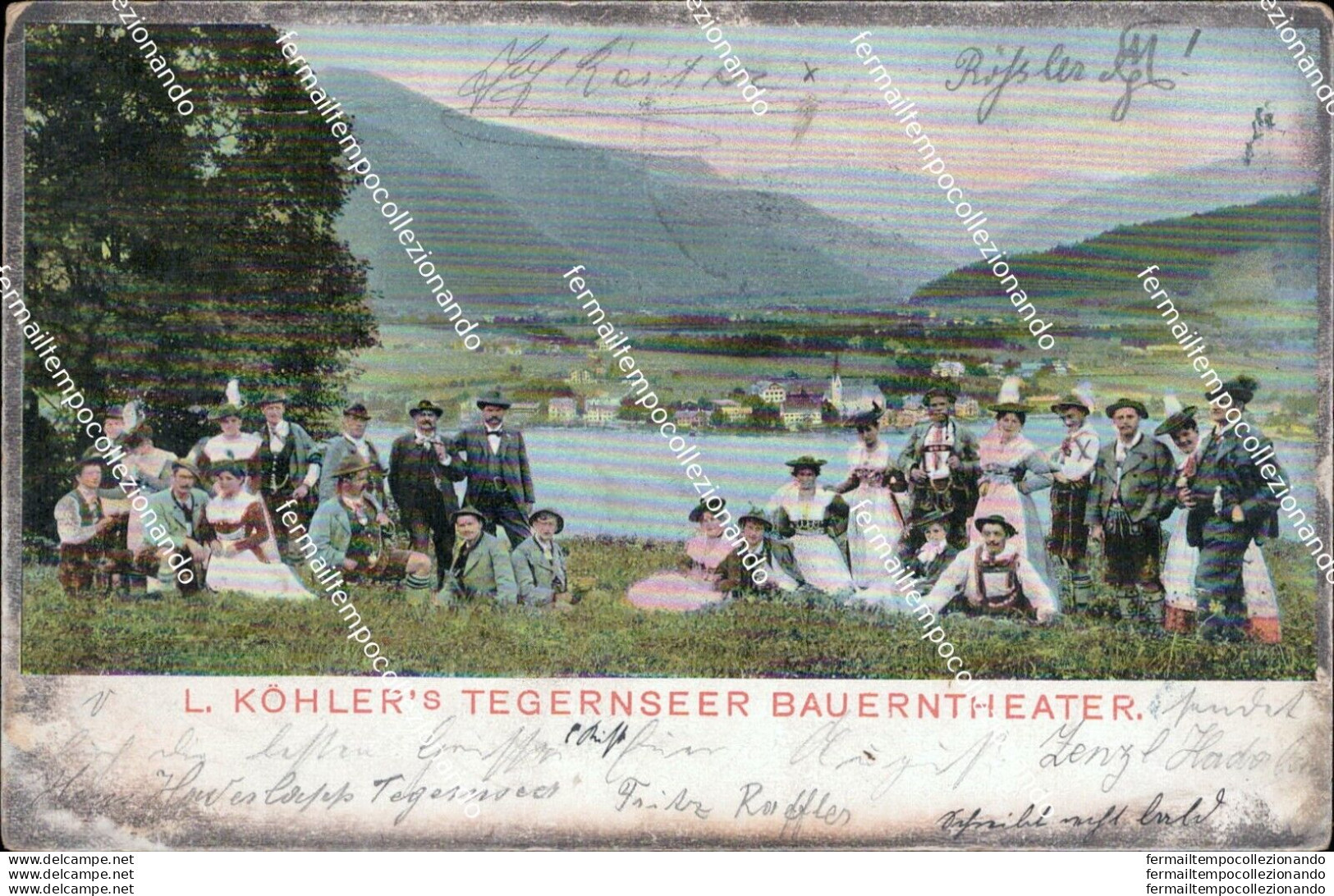 Au170 Cartolina L.kohlerr's Tegernseer Bauerntheater 1908 - Sonstige & Ohne Zuordnung
