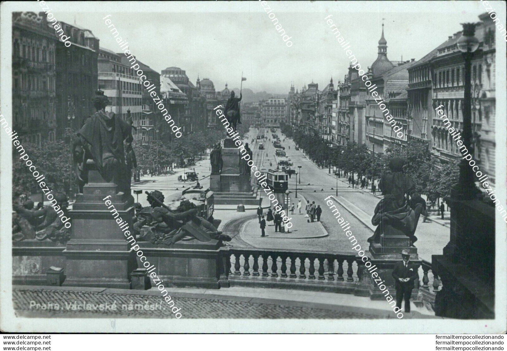 Ap451 Cartolina Praha Praga Tram - Andere & Zonder Classificatie