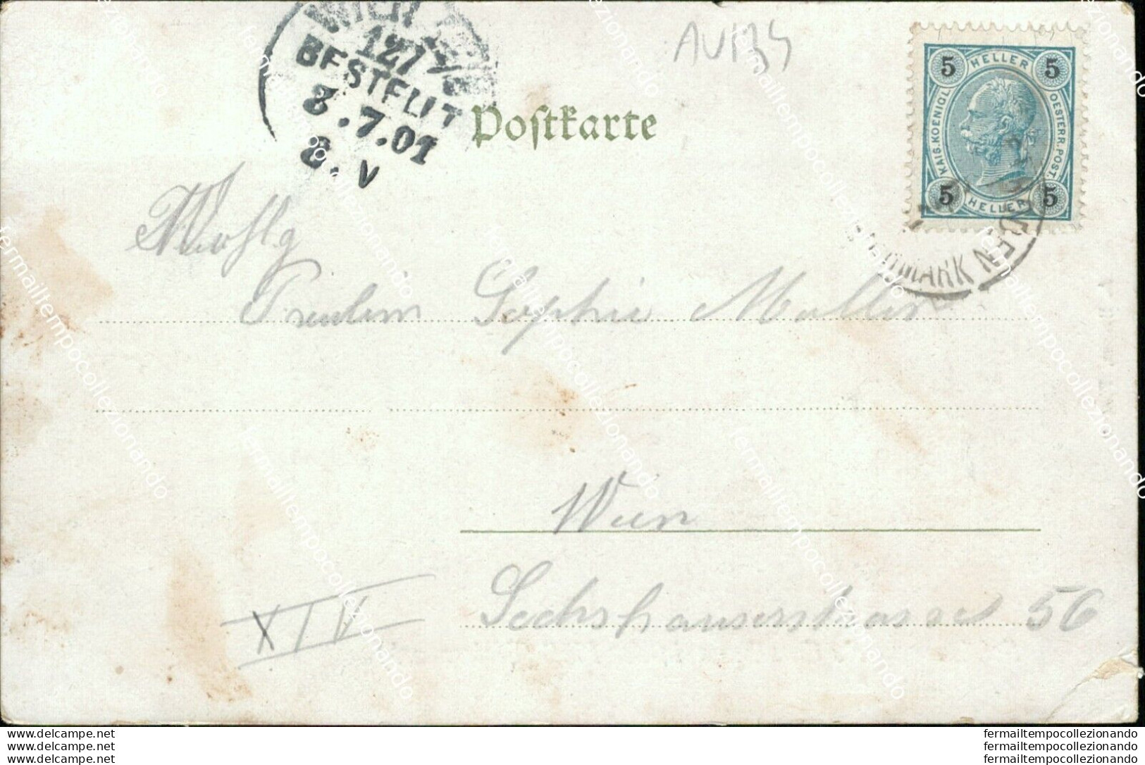 Au184 Cartolina Schutzenauer's Gasthaus In Der Holl 1901 - Sonstige & Ohne Zuordnung