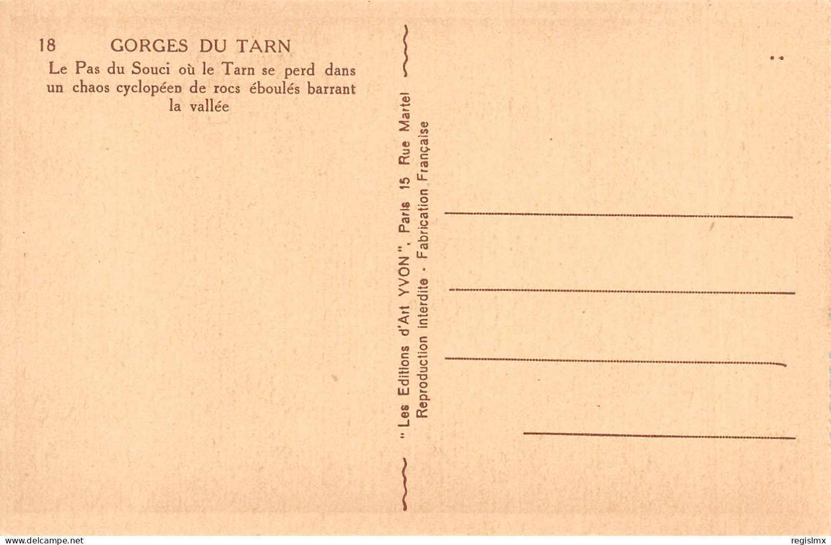 48-LES GORGES DU TARN LE PAS DU SOUCI-N°T2520-B/0093 - Autres & Non Classés