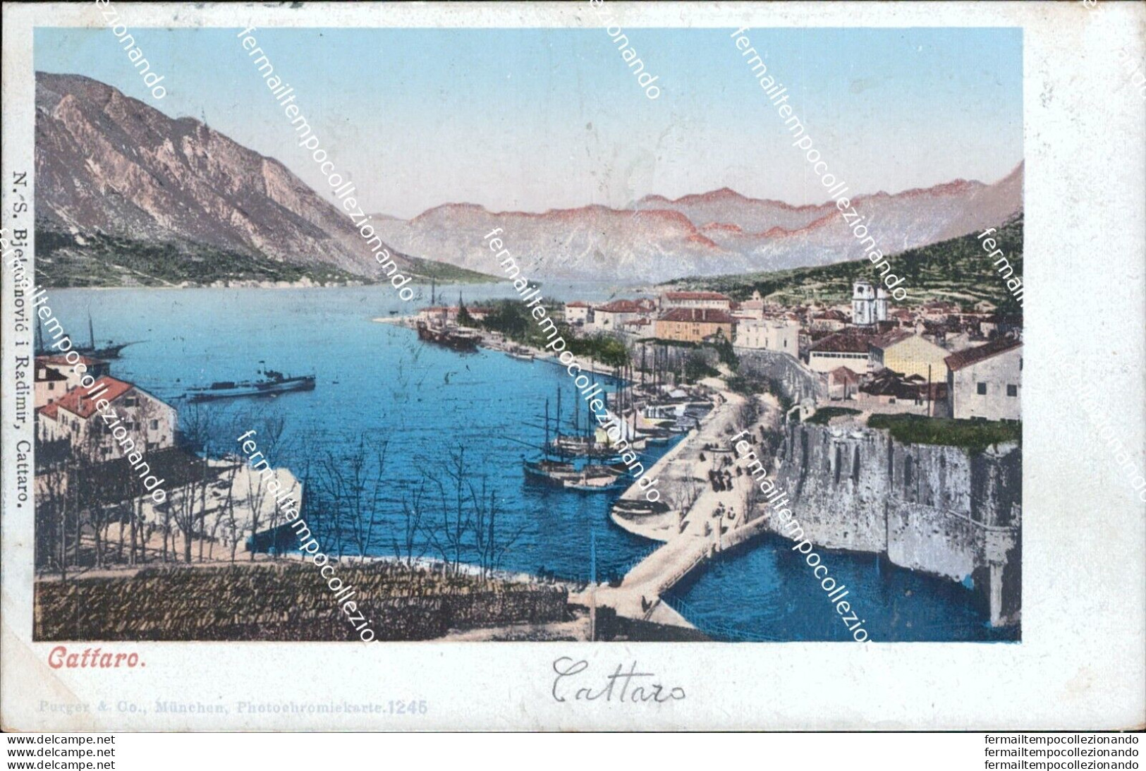 Au241 Cartolina Cattaro 1901 Montenegro - Altri & Non Classificati