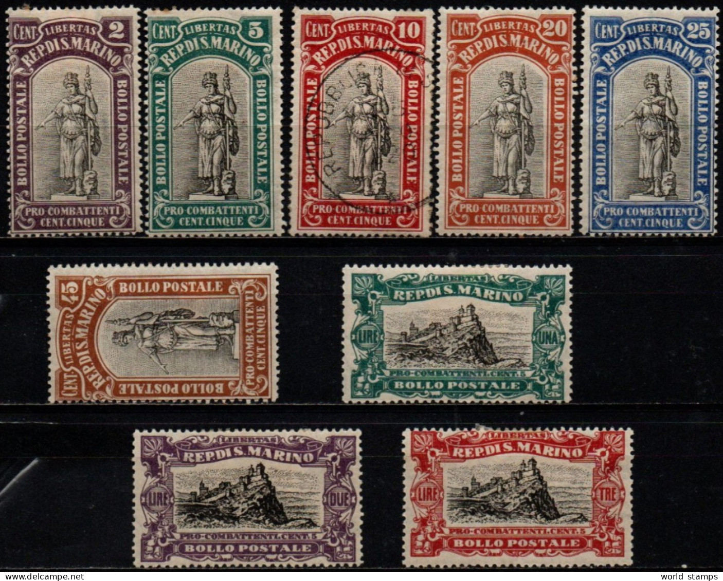 SAINT-MARIN 1918 */o - Unused Stamps