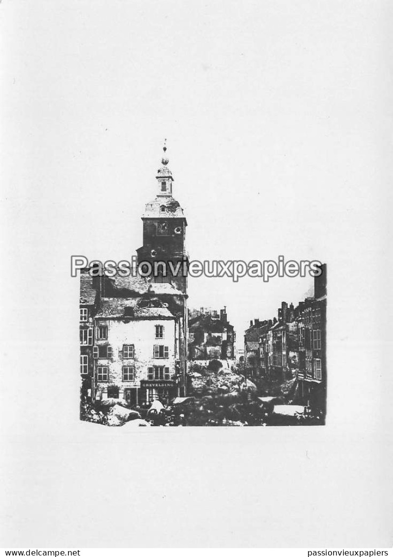 PHOTO THIONVILLE RUINES DE LA GUERRE DE 1870 - 1  BEFFROI  MAGASIN GREVELDING - Thionville