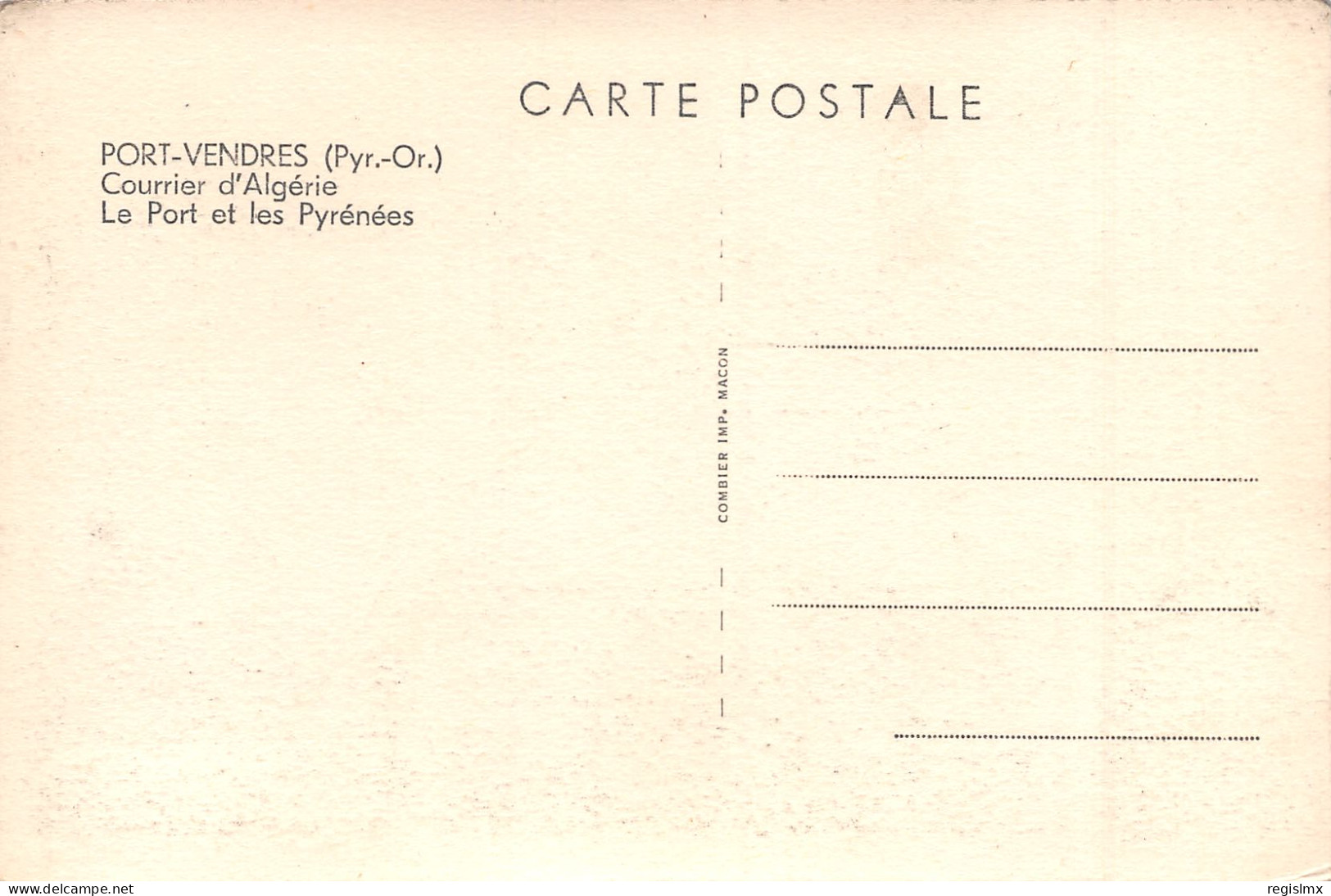 66-PORT VENDRES-N°T2520-F/0327 - Port Vendres