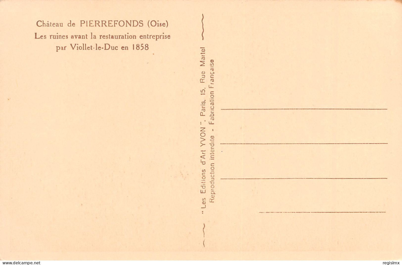60-PIERREFONDS LE CHATEAU-N°T2521-B/0253 - Pierrefonds