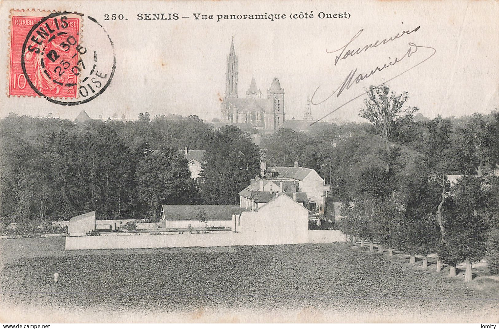 60 Senlis Vue Panoramique Coté Ouest CPA - Senlis