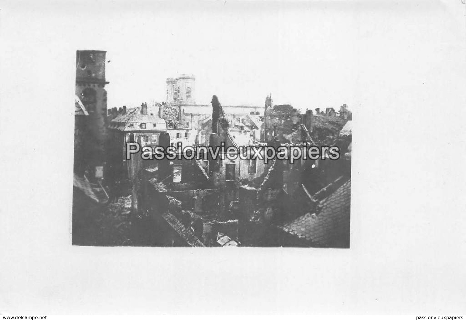 PHOTO THIONVILLE RUINES DE LA GUERRE DE 1870 - 2  EGLISE SAINT MAXIMIN - Thionville